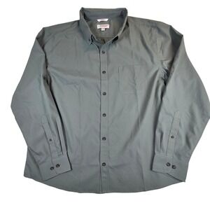 Coolibar Mens UPF 50+ Sun Protection Long Sleeve Button Down Shirt Green XXL